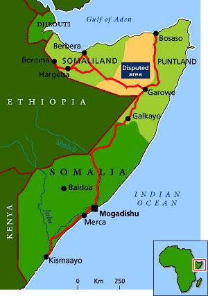 Map of Puntland